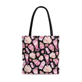 Strawberry Tote Bag (Black)