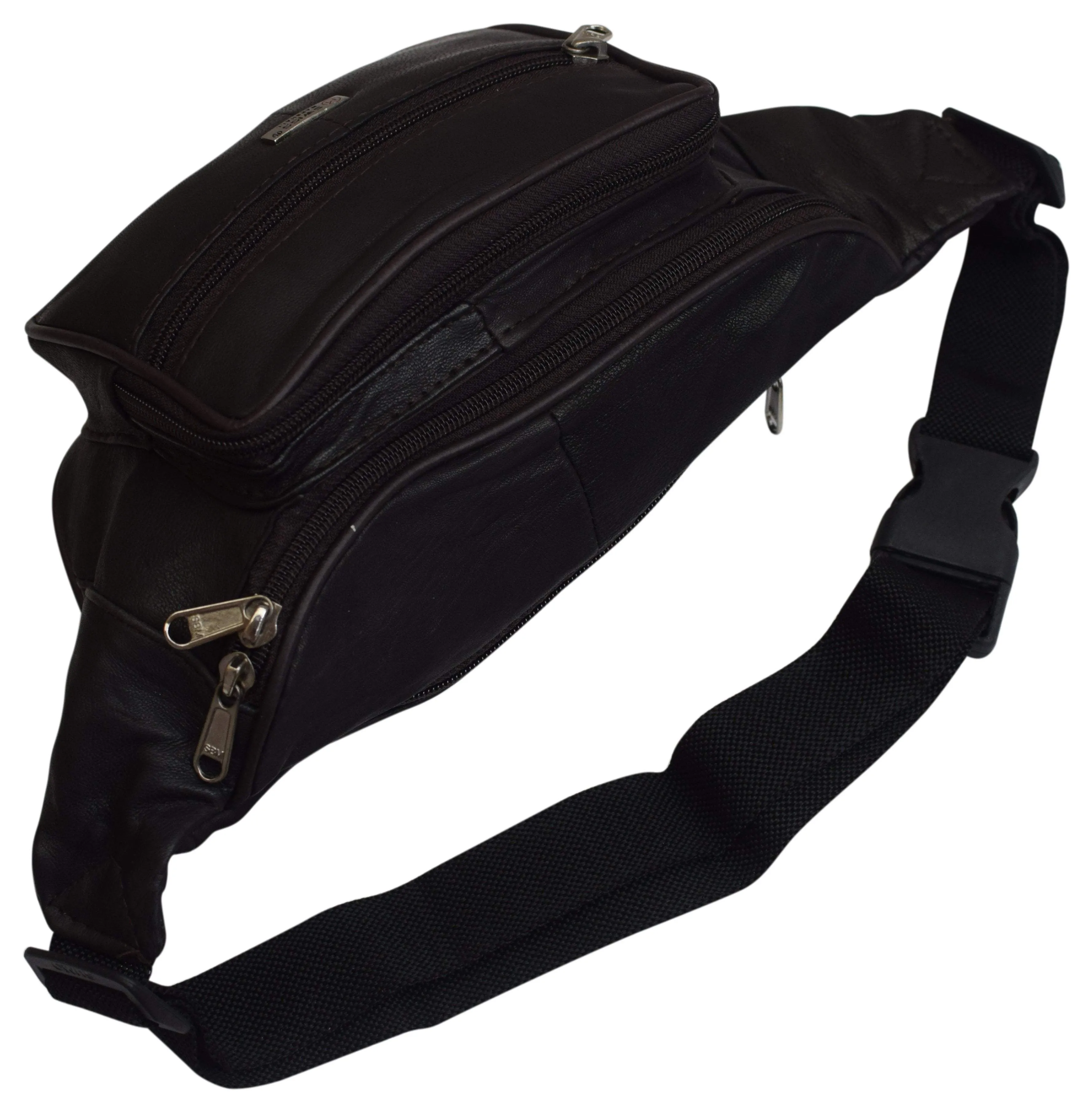 Swiss Marshall Genuine Leather Fanny Pack Waist Bag Classic Style Travel Organizer