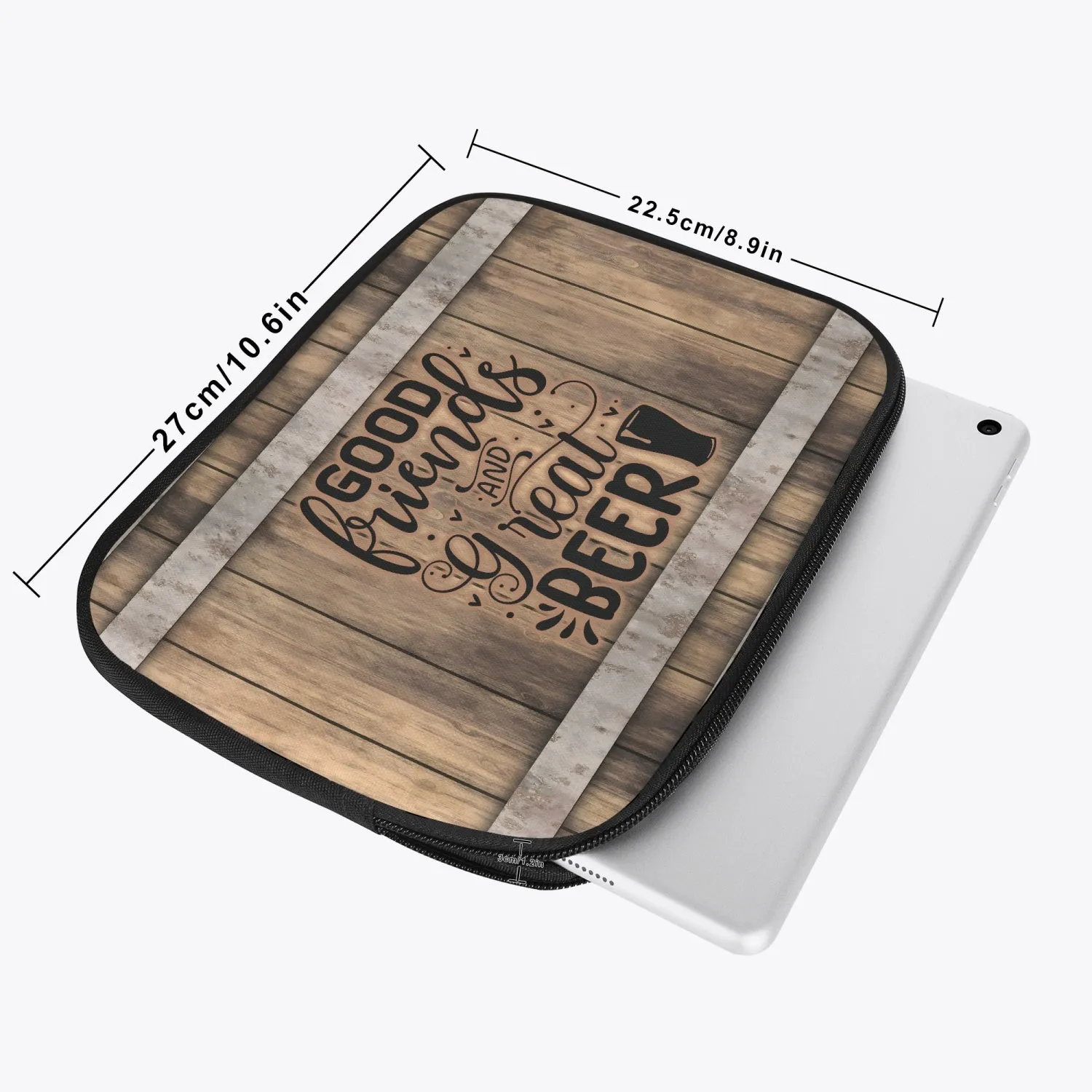 Tablet Sleeve - Good Friends Great Beer, awd-571