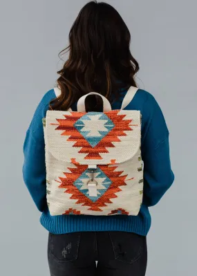 Tan, Orange & Red Aztec Backpack