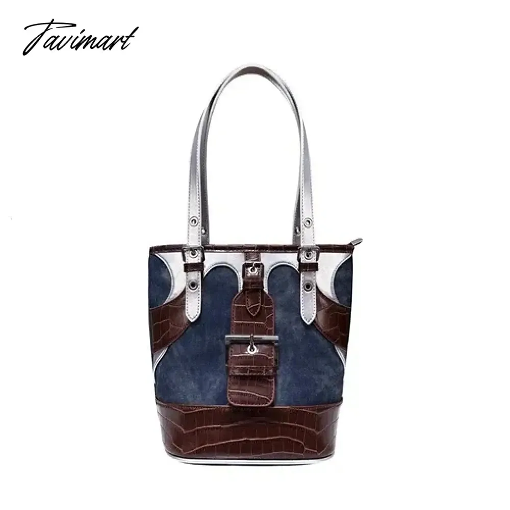 TAVIMART Y2k Bag Fashion Trendy Bucket Bag High-capacity Winter Subculture Shoulder Bags Vintage Cool PU Crossbody Bag Bolsos