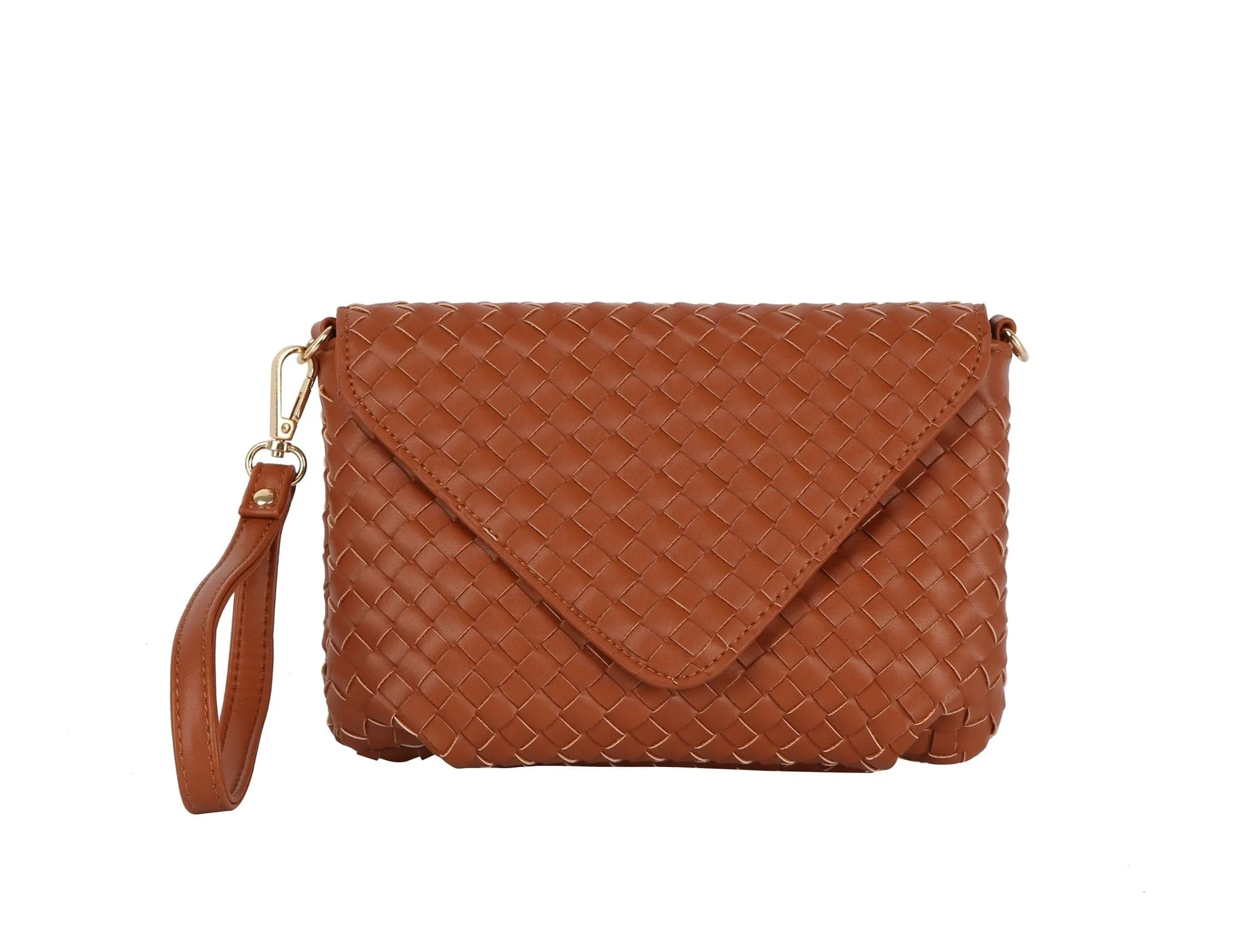 TDE0065 Lynn Three Compartment Woven Clutch/Crossbody