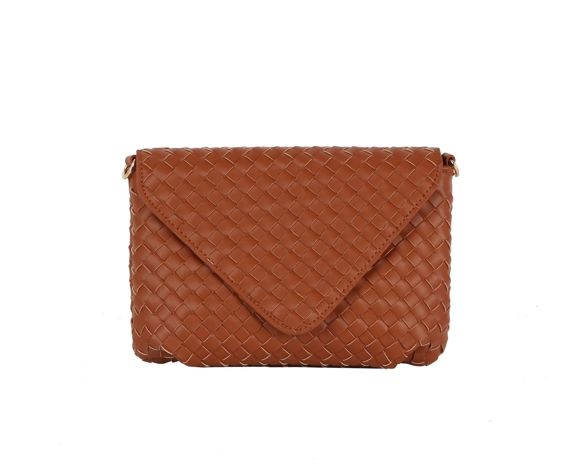 TDE0065 Lynn Three Compartment Woven Clutch/Crossbody