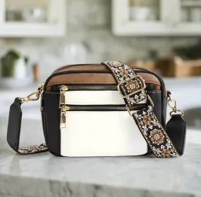 The NATASHA Crossbody Bag (white/black)