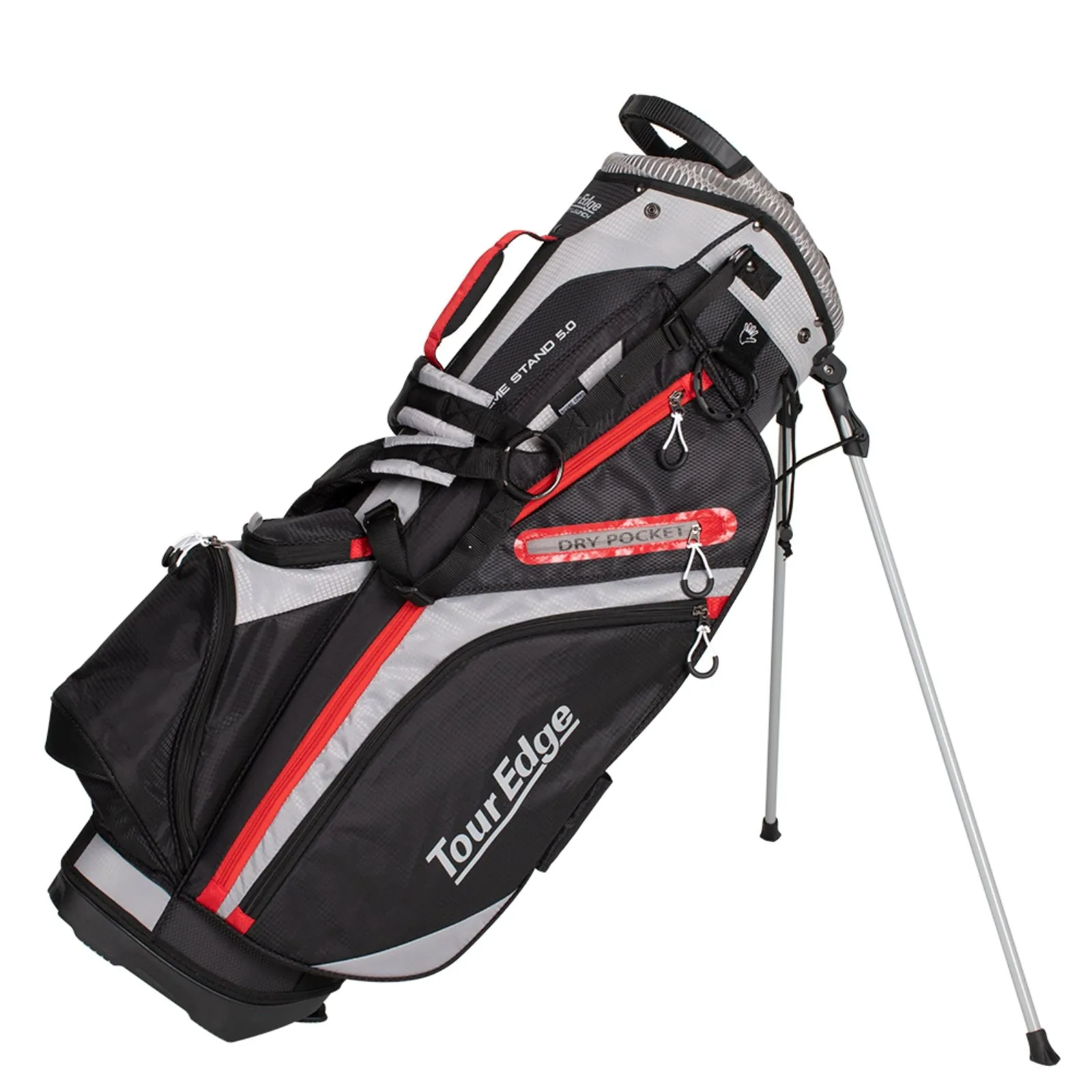 Tour Edge Hot Launch Xtreme Stand 5.0 Bag-Black-Red