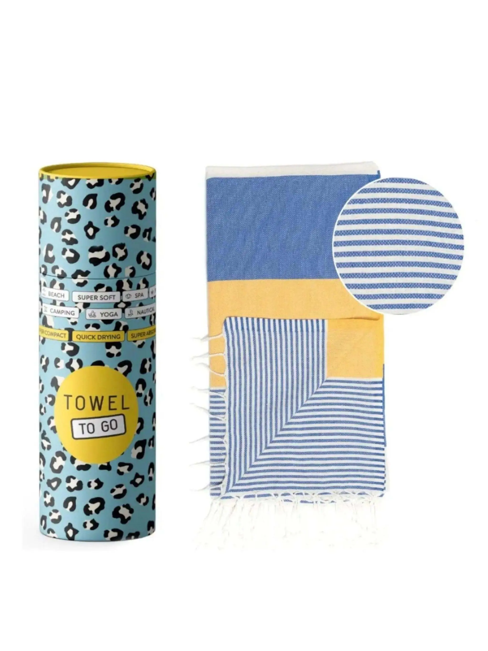 Towel to Go Palermo Hammam Towel Blue/Yellow