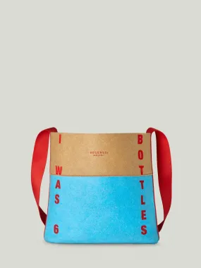 TURQUOISE BICOLOR BUCKET BAG