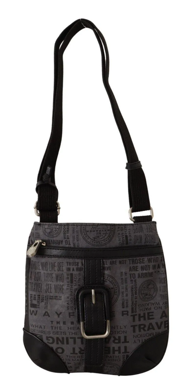 WAYFARER Gray Printed Logo Shoulder Crossbody Purse Bag