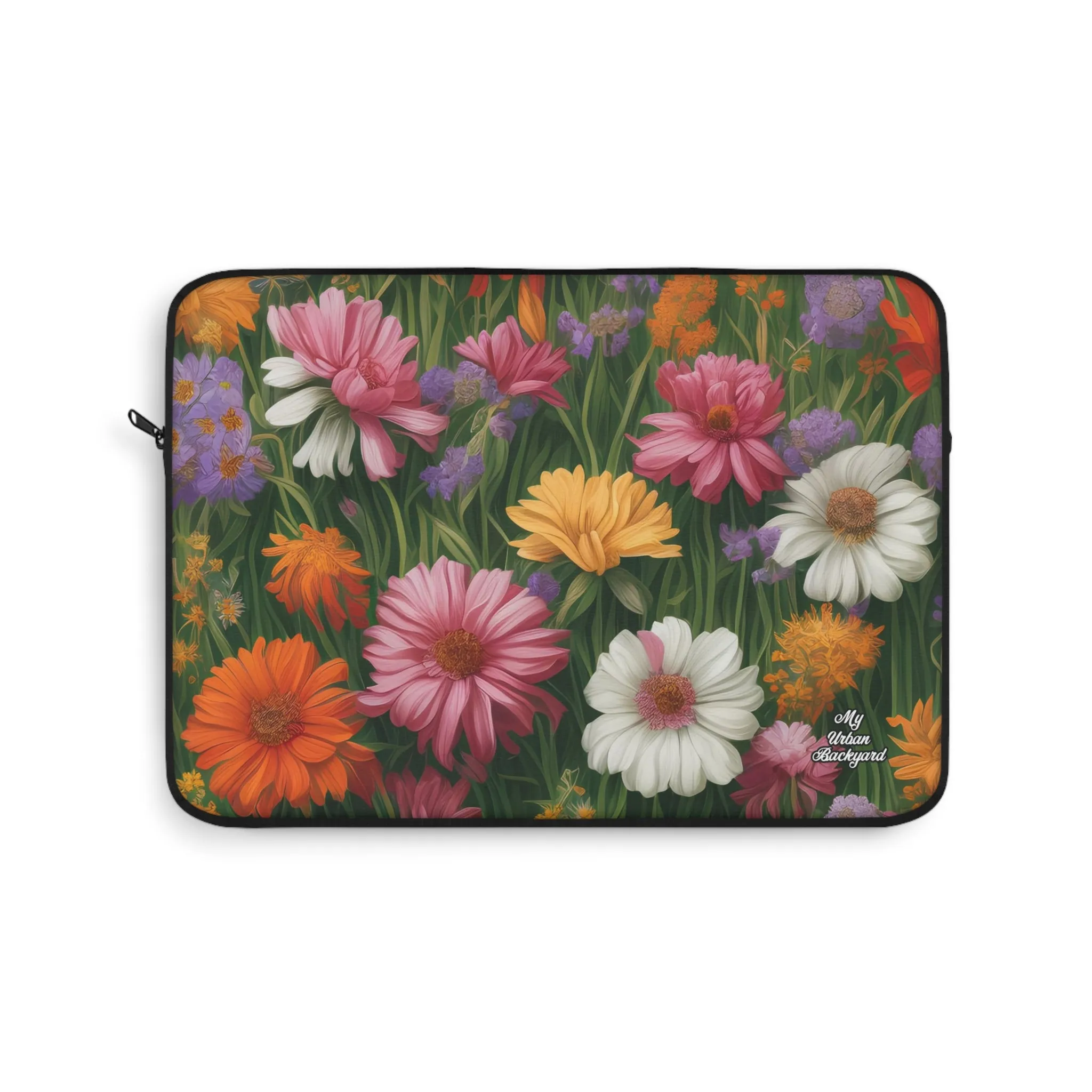 Wildflower Field, Laptop Carrying Case, Top Loading Sleeve for School or Work