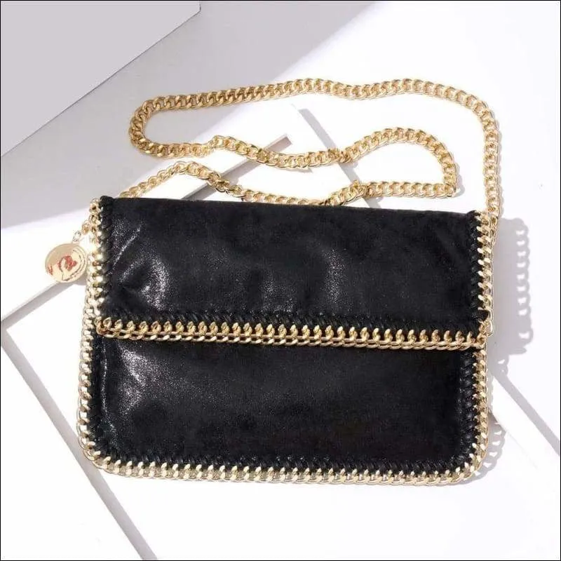 Womens FashionMini Foldover Shoulder Cross Body Clutches Pouches