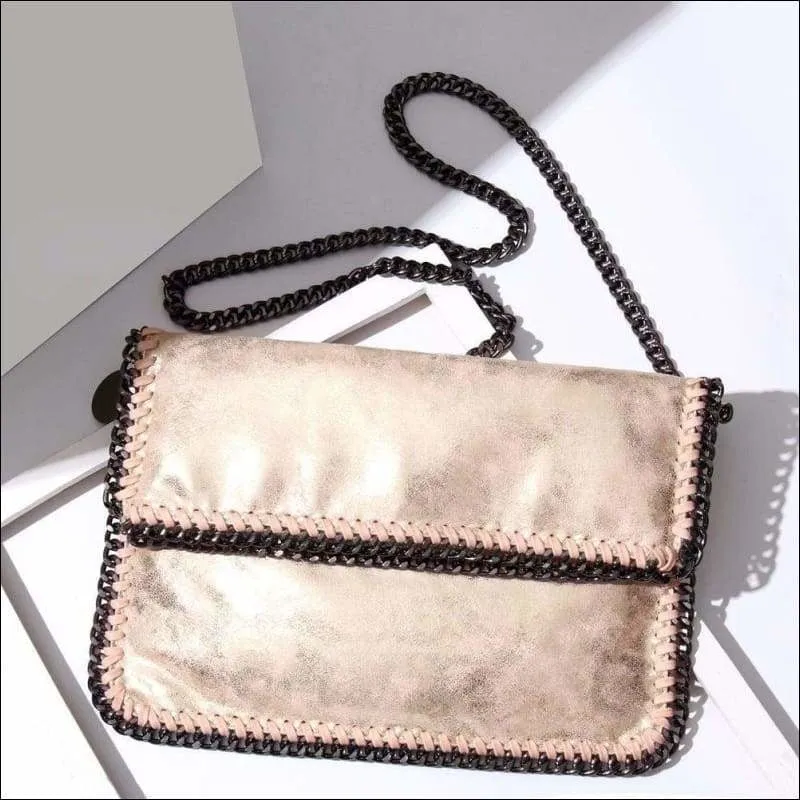 Womens FashionMini Foldover Shoulder Cross Body Clutches Pouches