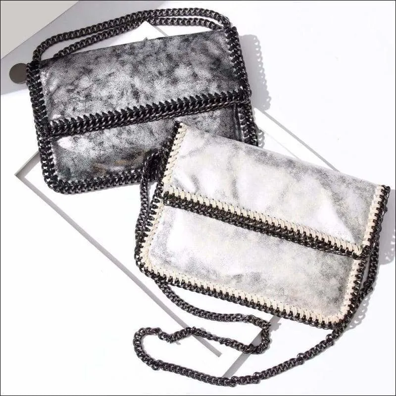 Womens FashionMini Foldover Shoulder Cross Body Clutches Pouches