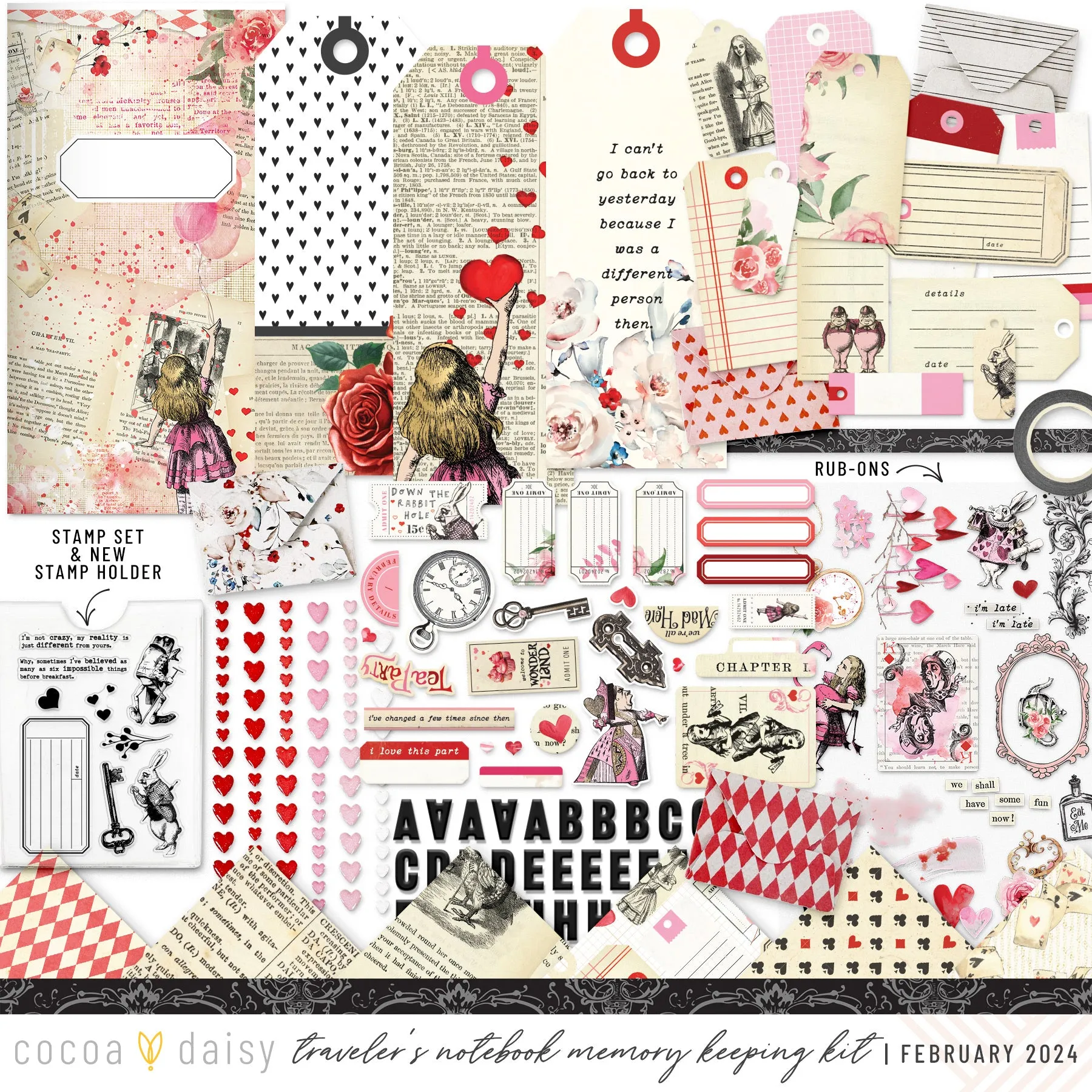 Wonderland Traveler's Notebook Kit February 2024